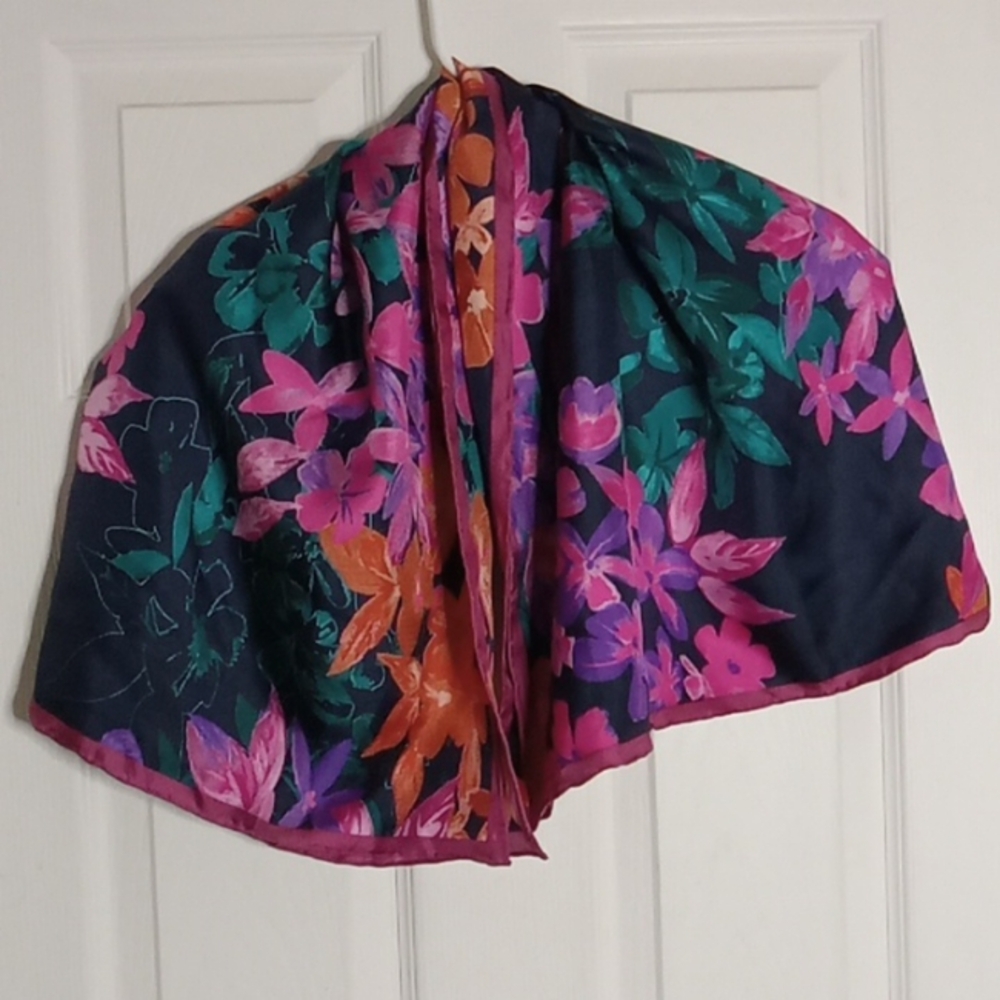 Floral silk scarf 36" Square